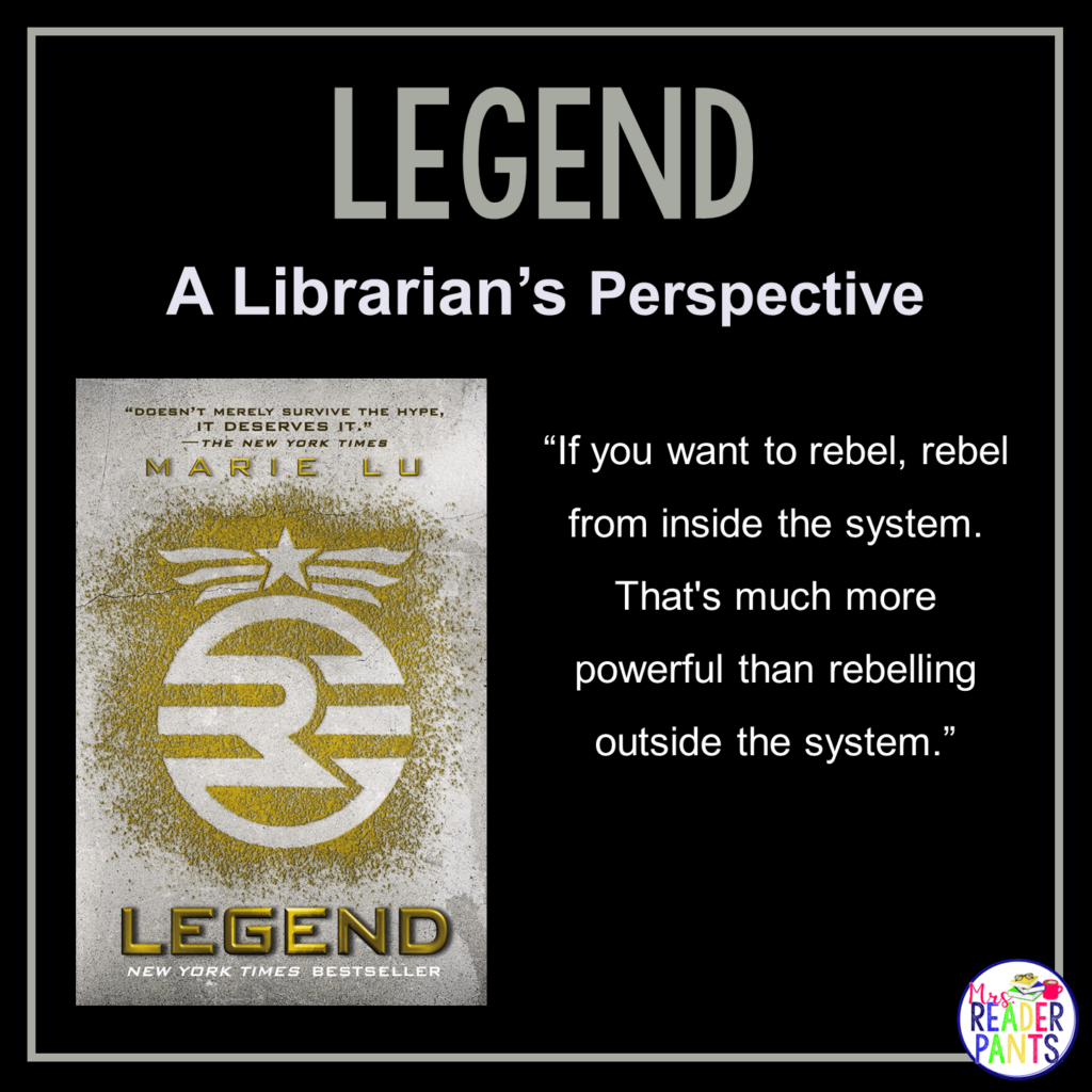 This is a Librarian's Perspective Review of Legend by Marie Lu.