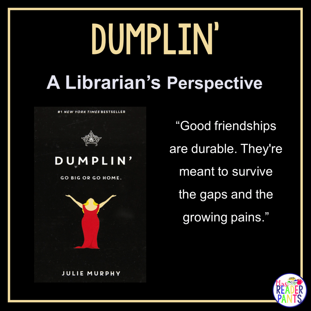 This is a Librarian's Perspective Review of Dumplin by Julie Murphy.
