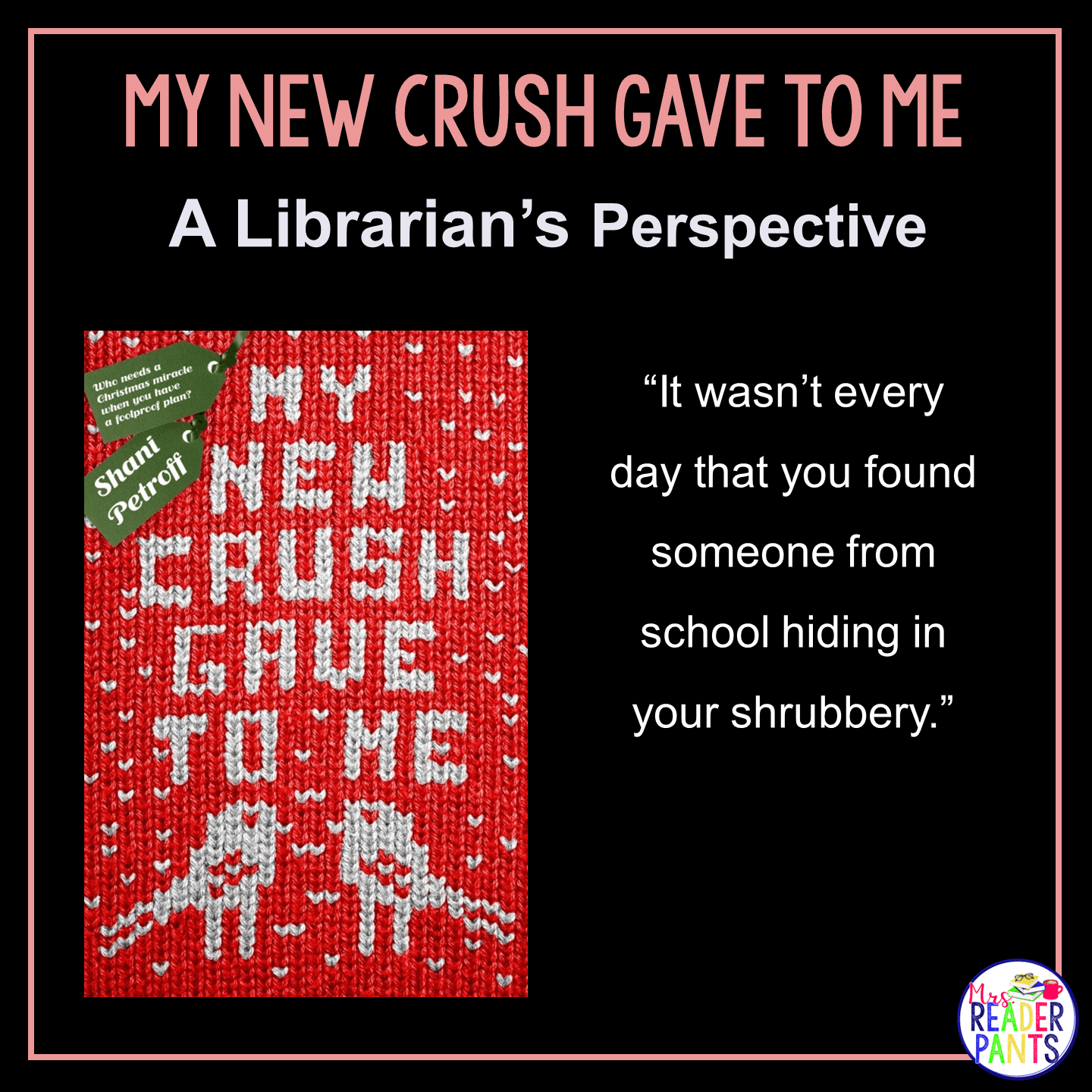 This is a librarian's review of the YA Christmas book, My New Crush Gave to Me by Shani Petroff.