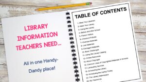 This Elementary School Library Handbook is perfect for back to school! It helps you communicate library policies and procedures with teachers.