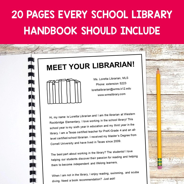 A carefully-considered school library handbook helps librarians communicate important library policies and procedures to teachers.