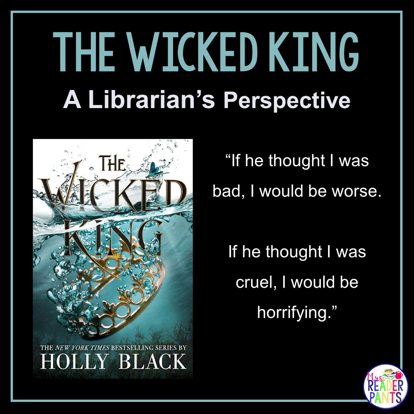 This is a Librarian's Perspective Review of The Wicked King by Holly Black. The Wicked King is the sequel to The Cruel Prince.