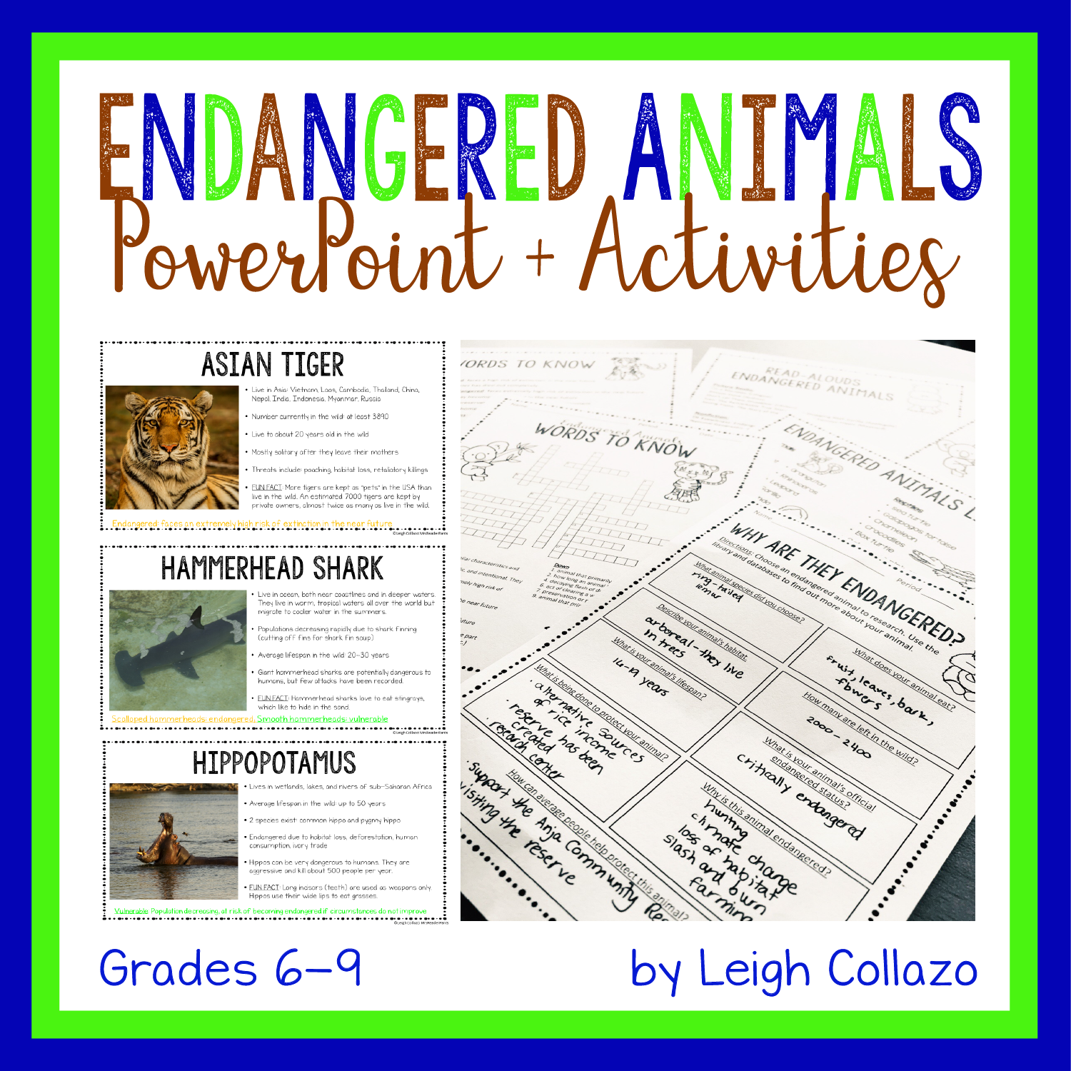 Endangered Animals PowerPoint and Research Activity - Mrs. ReaderPants