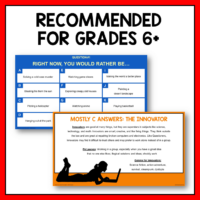 This Reading Genre Personality Test is recommended for library students in Grades 6+. I do have an elementary version in my shop for Grades 3-6.