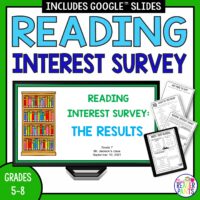 This Reading Interest Survey is perfect for back to school! It's editable and comes with a Google version.