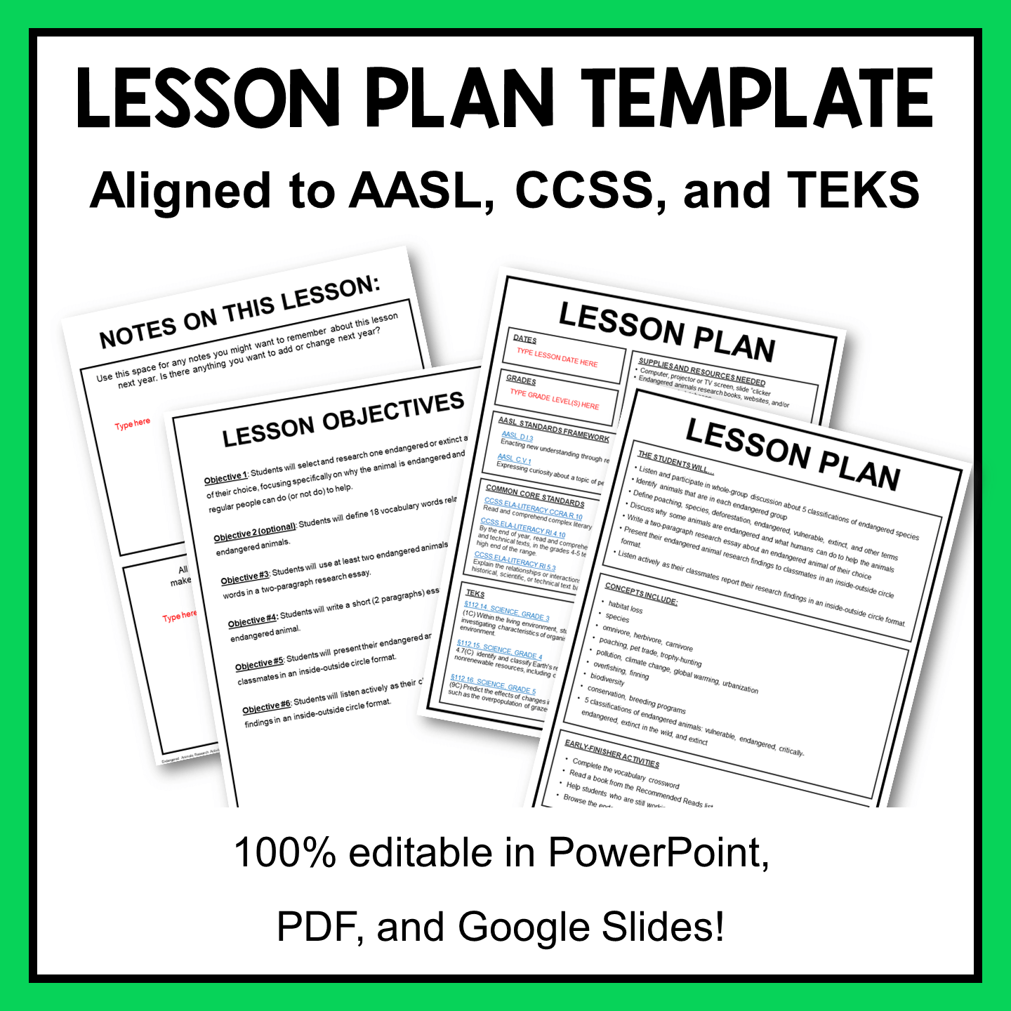 Earth Day Research Activities - Endangered Animals - Six Day Lesson Plan - Image 3