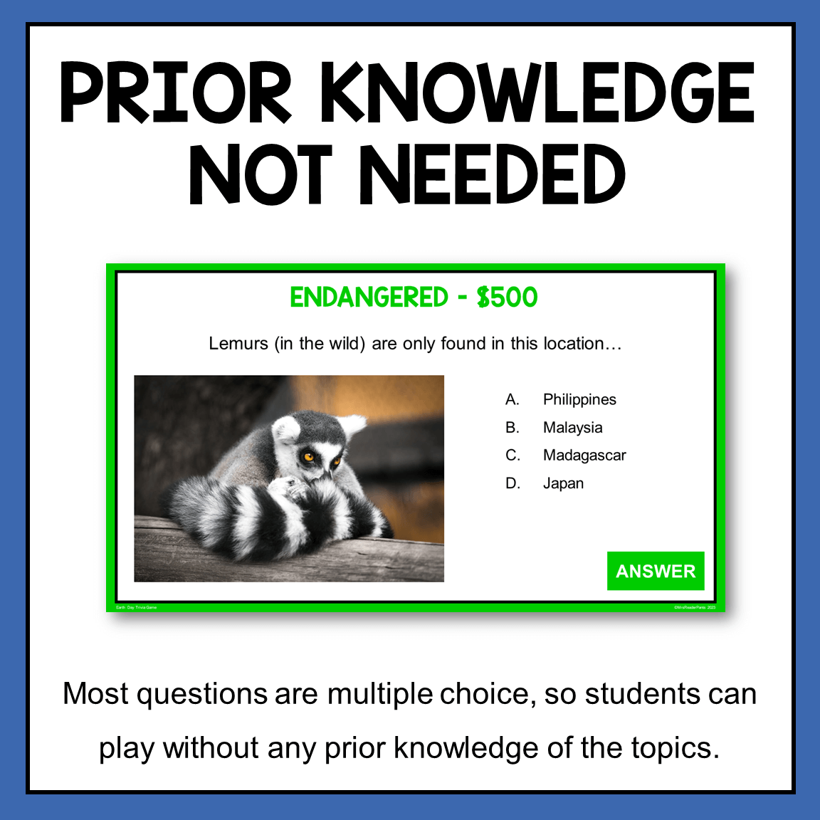 Earth Day Trivia Game - Library and Classroom Games - Earth Day Activities - Image 4