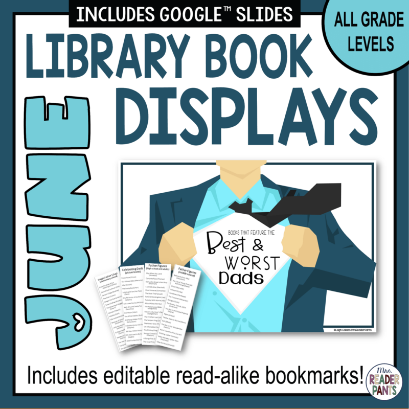 This set of June Library Display Posters is for all grade levels. It includes 28 posters (not editable) and 36 readalike bookmarks (editable).