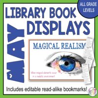 These library book display posters are for the month of May! Includes editable read-alike bookmarks and 9 themes.