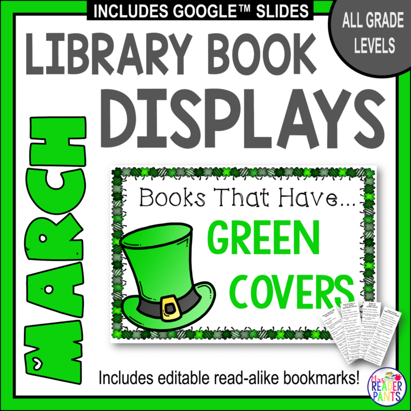 These March Library Display Posters includes 15 posters and 32 readalike bookmarks in March themes.