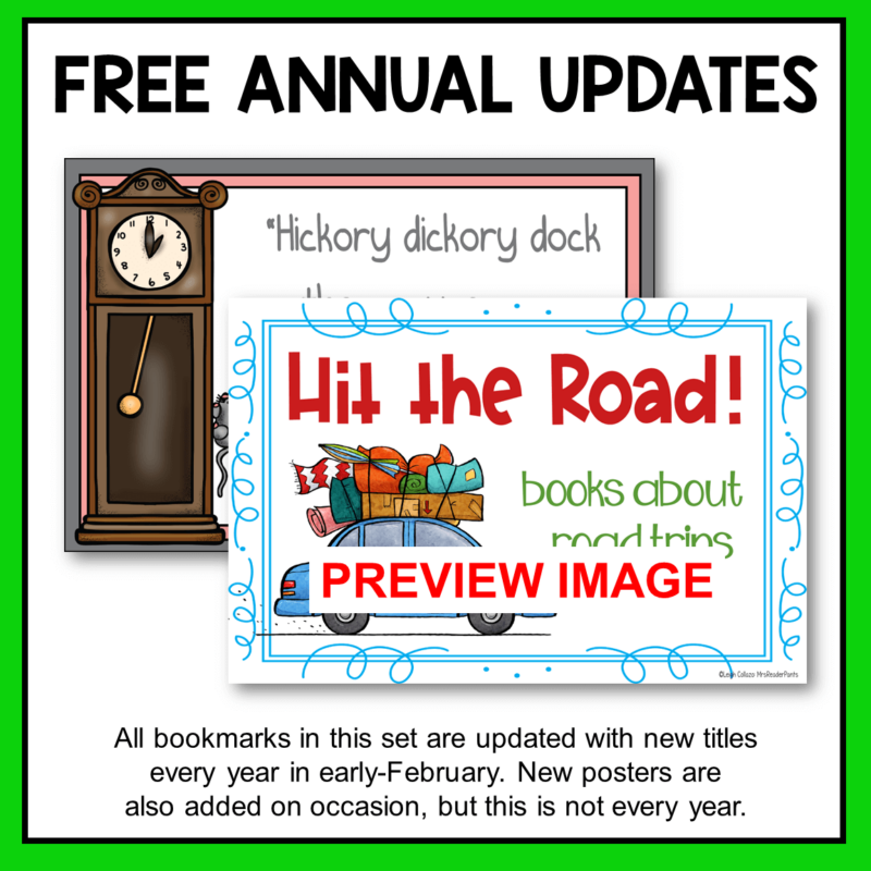 These March Library Display Posters include free annual updates. Once you've purchased the set, all updates are free (just redownload the folder).