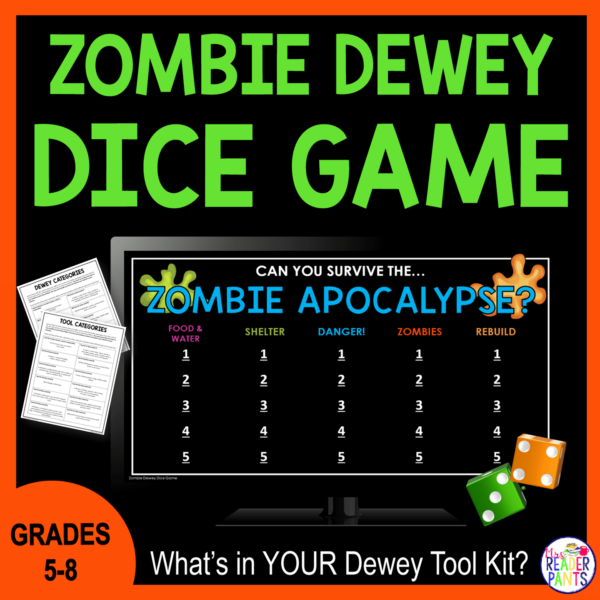 This Zombie Dewey Decimal System Game is for Grades 5-8. It is meant for review of Dewey. Students will need some prior knowledge of Dewey to play.