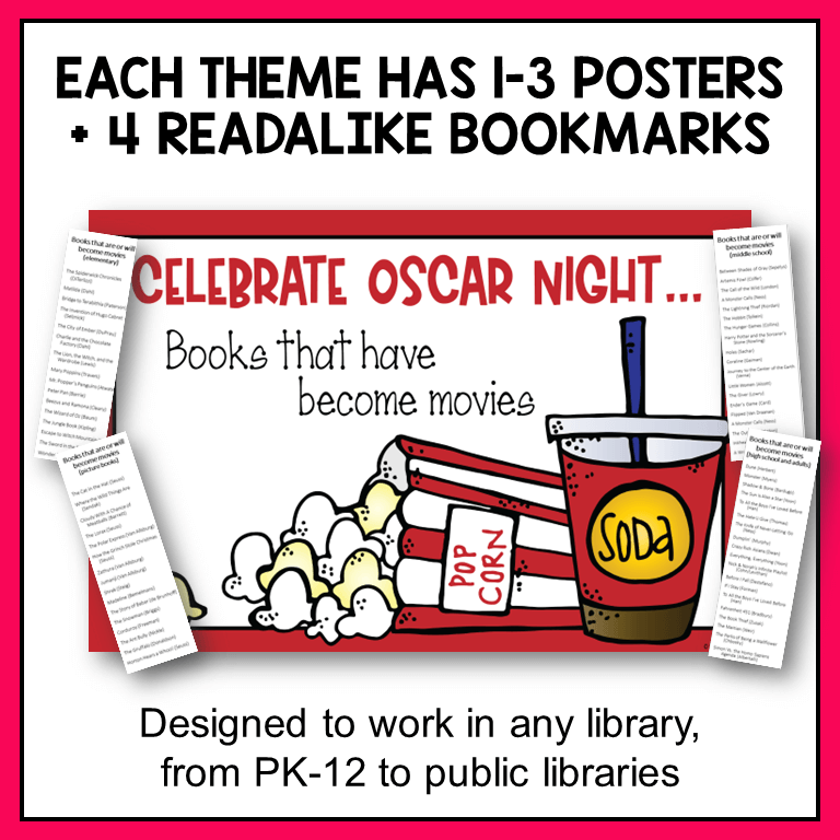 This set of February Library Display Posters has 20 posters and readalike bookmarks in 8 February themes.