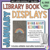 This set of January Library Display Posters includes posters for all grade levels.