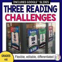 This is a set of three Reading Challenges. They make great reading log alternatives for Grades 4-8.
