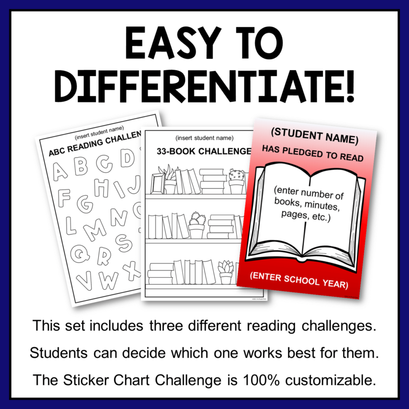 This is a set of three Reading Challenges. They make great reading log alternatives for Grades 4-8. They are easy to differentiate for a variety of ages and reading levels and interests.