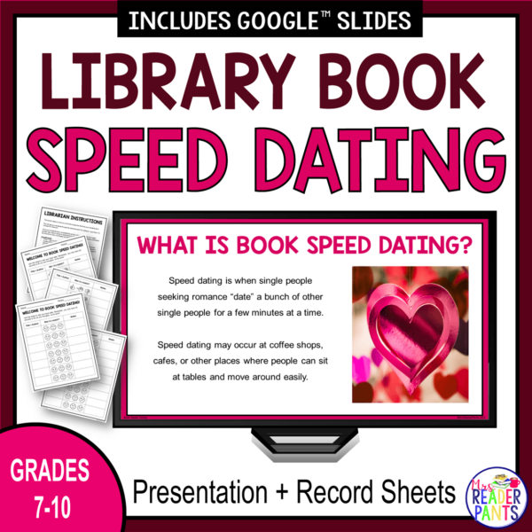 This Library Book Speed Dating Kit is for middle and high school libraries.