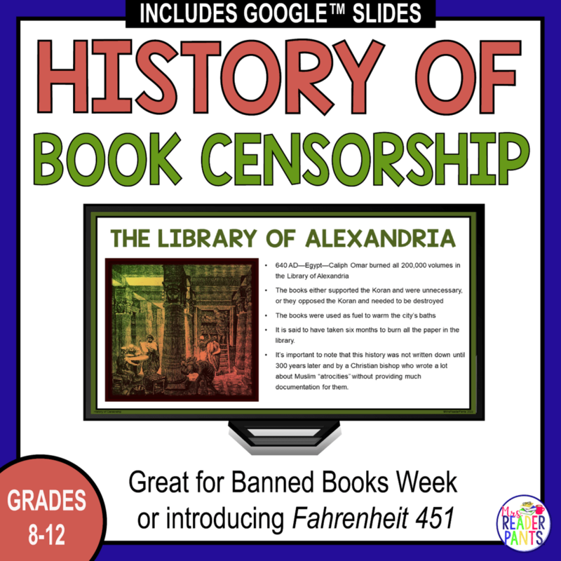 This is a presentation about the history of censorship. It includes 9 worldwide events from Ancient Rome to today.