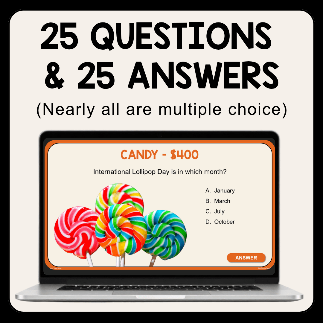 This Halloween Trivia Game is great for upper-elementary and middle school class parties. Created for Grades 4-7.