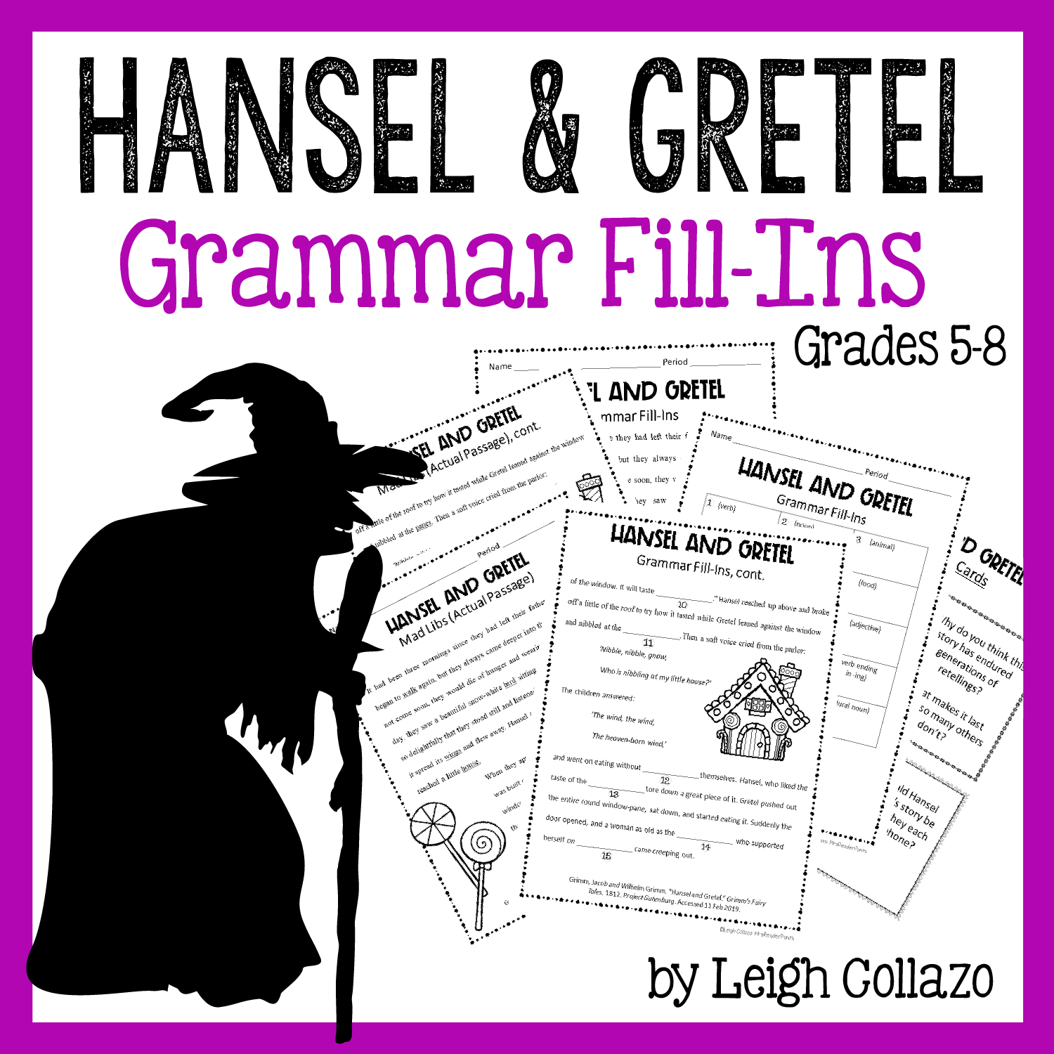 Hansel and Gretel Grammar Activity - Halloween Alternative