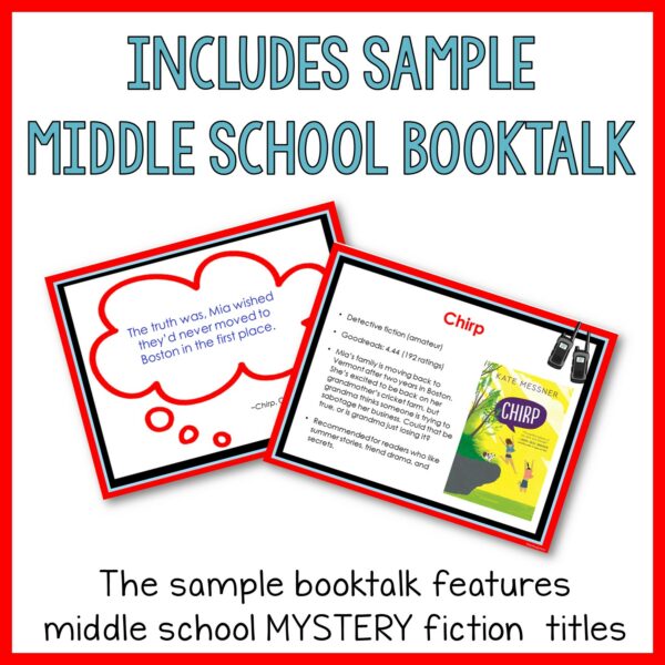 Book Talk Template - Mystery Genre - MrsReaderPants