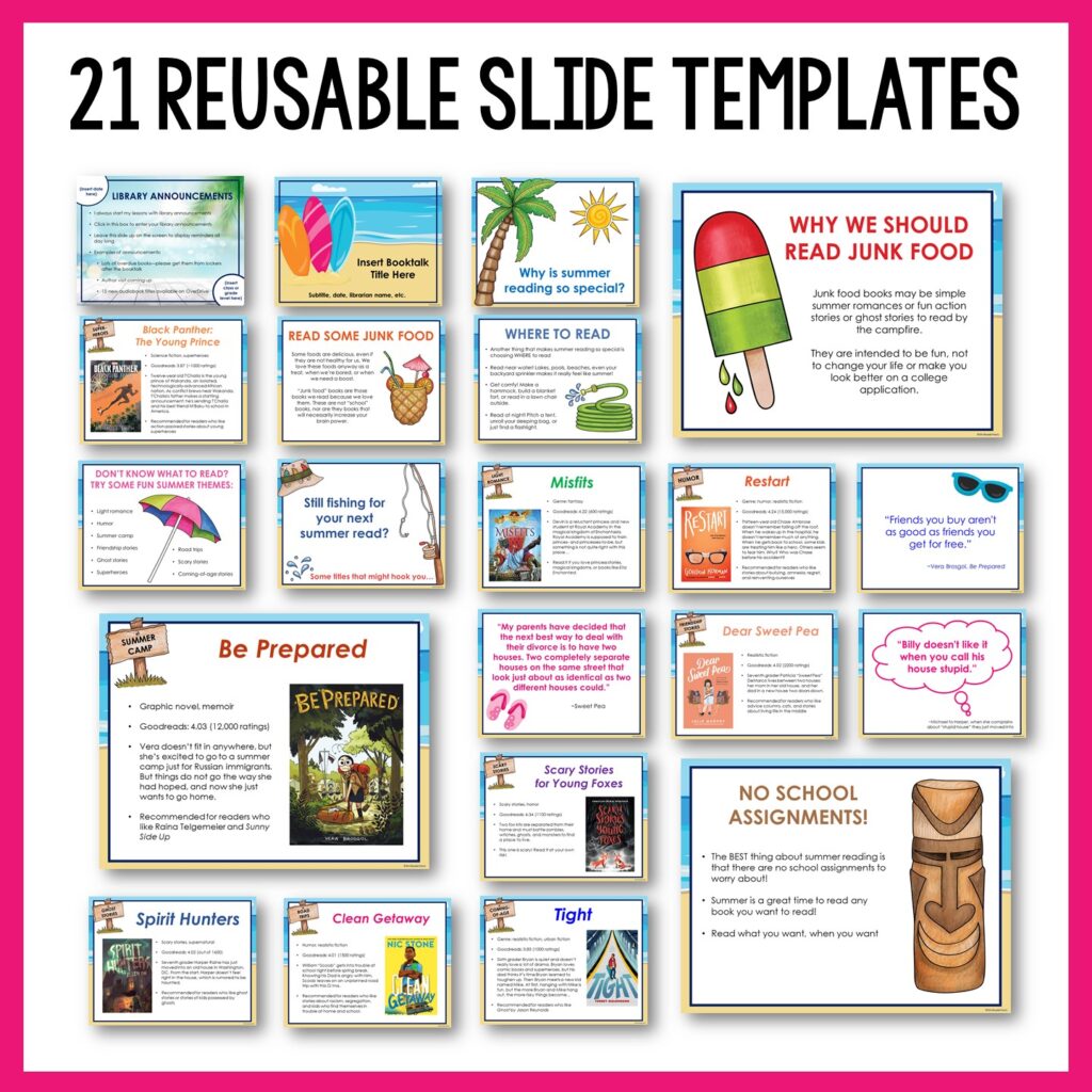Book Talk Template | Summer Reading | Distance Learning - MrsReaderPants
