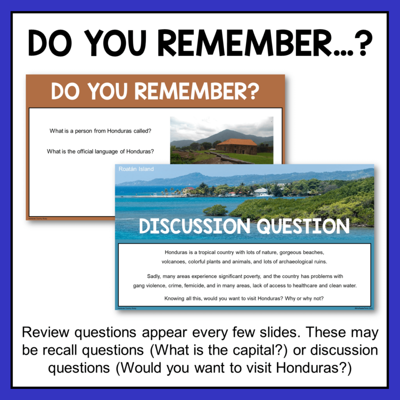 This Honduras Country Study includes review and discussion slides.