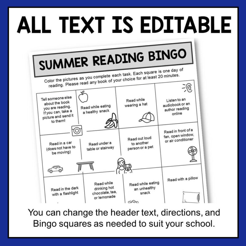 This Summer Reading Bingo Challenge helps encourage elementary students to read for pleasure over summer break.
