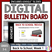 This Back to School Digital Bulletin Board is perfect for library or school announcements in the first week of school.