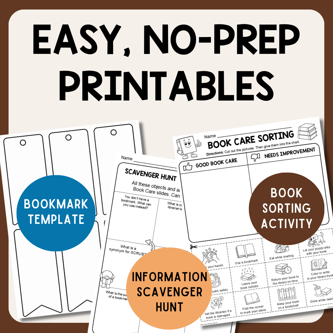 This Library Book Care Lesson includes a presentation and printable activities for Grades K-3. It's ready to teach today! Includes easy, no-prep printables.
