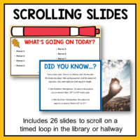 This Autumn Digital Bulletin Board is a set of slides to scroll in the library or hallway.