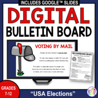 This Election Day Digital Bulletin Board is for libraries and classrooms serving Grades 7-12.