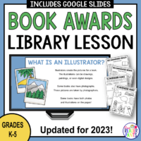 This Elementary Book Awards Library Lesson is for Grades K-5. It is updated annually after the ALA book awards are announced in January.
