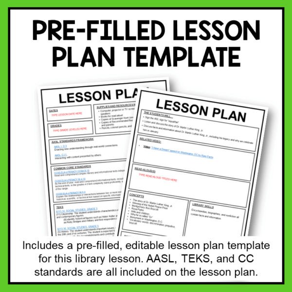 Dr. Martin Luther King Library Lesson - Black History Month - Mrs ...