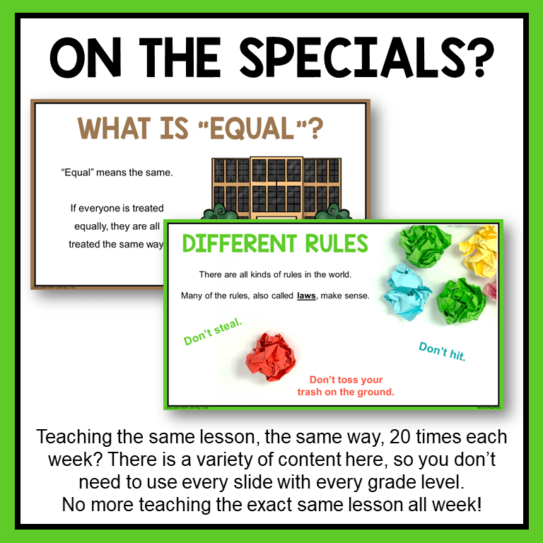 This Martin Luther King Library Lesson is perfect for librarians on the specials rotation.