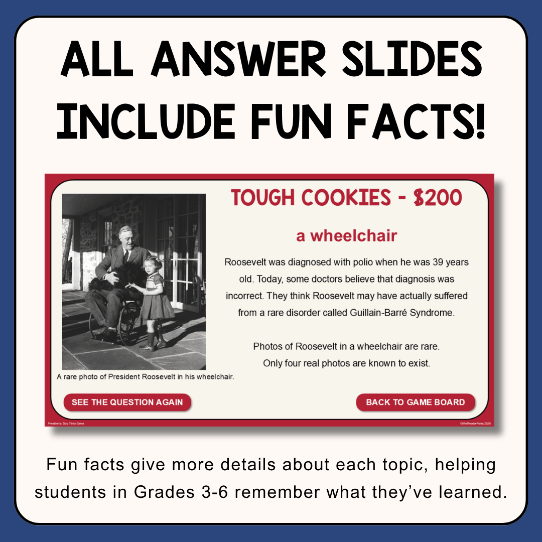 This US Presidents Game is perfect for Presidents Day! Includes PowerPoint and Google Slides game.
