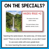 This Haiku Library Lesson was designed with specials rotation librarians in mind. I've been there!