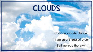 This is a sample haiku about clouds.