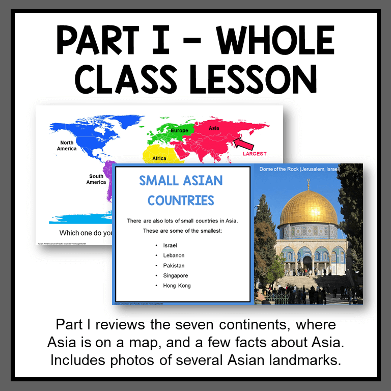 This Elementary Library Lesson features Asian and Pacific Island countries and people. Perfect for Asian American and Pacific Islander Heritage Month.