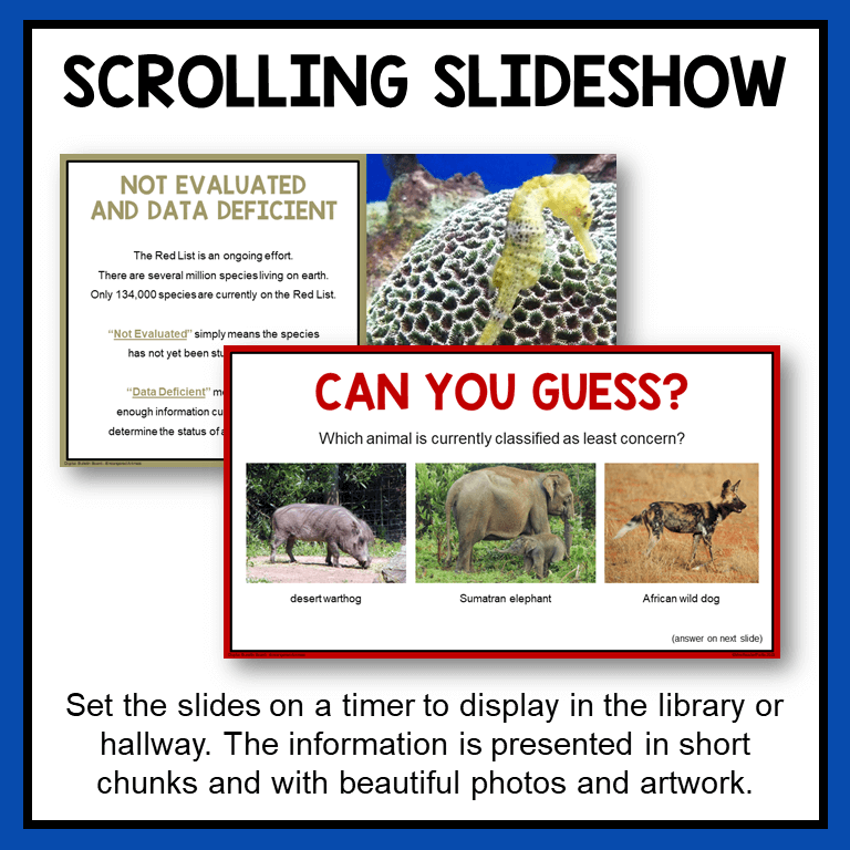 This Earth Day Digital Bulletin Board is a scrolling slideshow with 56 student slides.