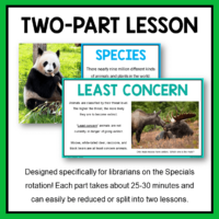 This Endangered Animals library lesson is perfect for Earth Day! Recommended for Grades 3-6. The lesson has two parts.