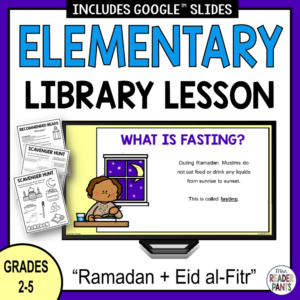 This Ramadan Library Lesson is for Grades 2-5. It includes two differentiated scavenger hunt activities, Recommended Reads, and a standards-aligned lesson plan.