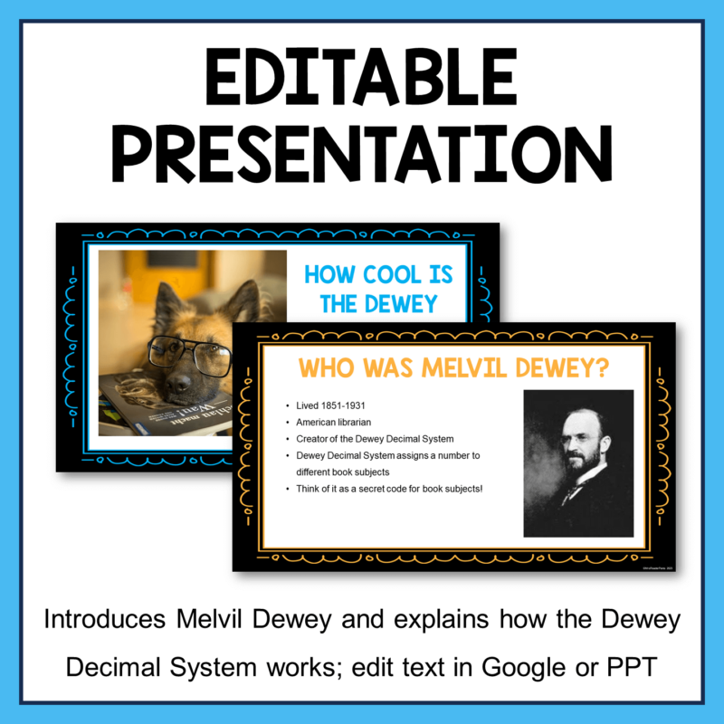 This Dewey Decimal System Activity is perfect for upper-elementary libraries! Includes presentation, 30 animal cards, and detailed lesson plans.