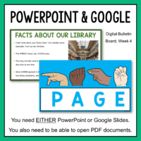 This Library Back to School Bundle is compatible with PowerPoint and Google Classrooms.