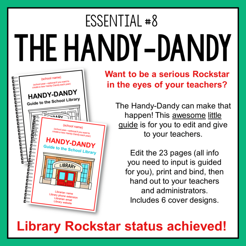 This Library Back to School Bundle includes an editable library handbook.