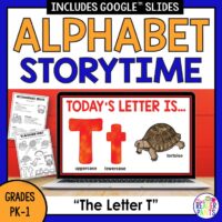 This is an Alphabet Storytime for Letter T. It includes a presentation, scavenger hunt activity, and recommended reads.