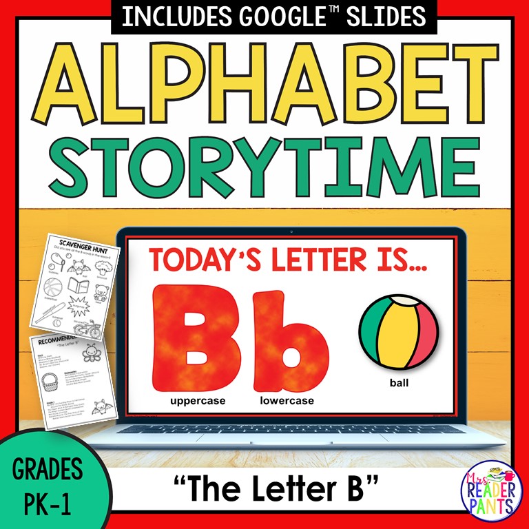 This is an Alphabet Storytime for Letter B. It includes a presentation, scavenger hunt activity, and recommended reads.