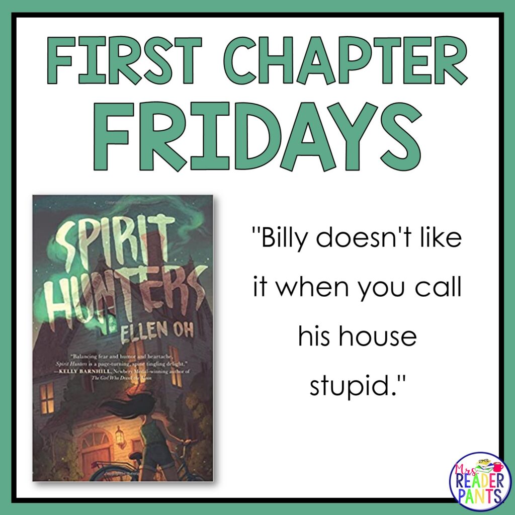 This First Chapter Fridays entry is Spirit Hunters by Ellen Oh.