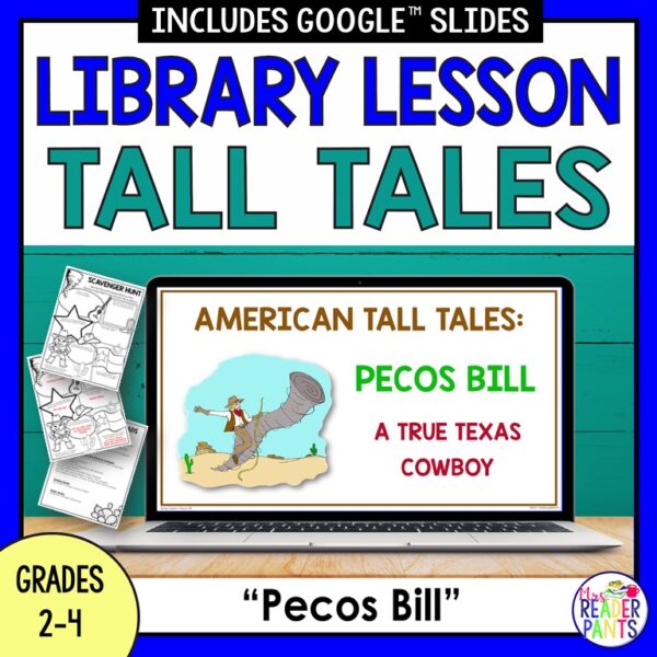 This Pecos Bill Library Lesson is for Grades 2-4. It can also be used in elementary classrooms studying tall tales or American Folklore.