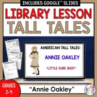 This Annie Oakley Tall Tale Lesson was designed for elementary libraries, but it can be used in elementary reading classes as well. Use with Grades 2-4. Includes Calamity Jane.